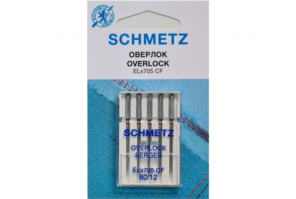 Иглы Schmetz для оверлока ELx705 CF №80, 5 шт в Нижних Сергах